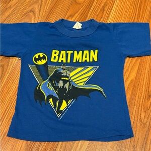 Vintage Batman Graphic Tee in Royal Blue and Yellow